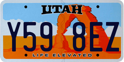 UT license plate Y598EZ
