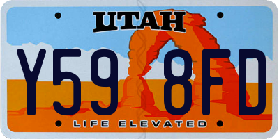 UT license plate Y598FD