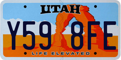 UT license plate Y598FE