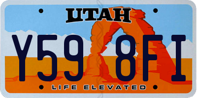 UT license plate Y598FI