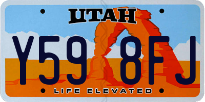 UT license plate Y598FJ