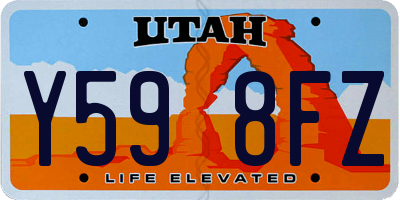 UT license plate Y598FZ