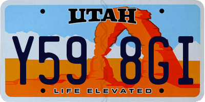 UT license plate Y598GI
