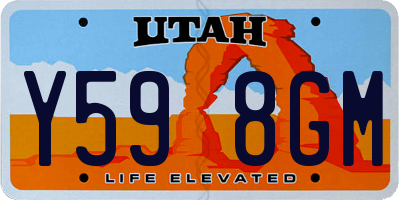 UT license plate Y598GM