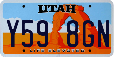 UT license plate Y598GN