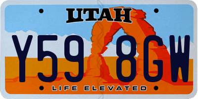 UT license plate Y598GW
