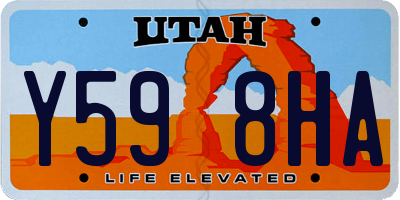 UT license plate Y598HA