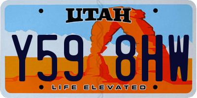 UT license plate Y598HW