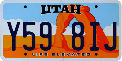 UT license plate Y598IJ