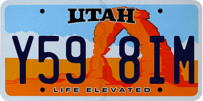 UT license plate Y598IM