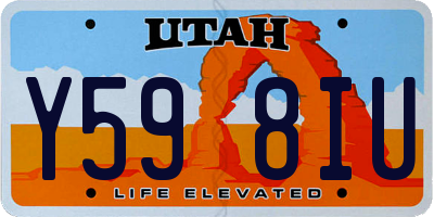 UT license plate Y598IU