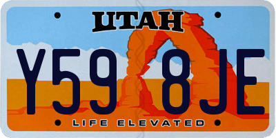 UT license plate Y598JE