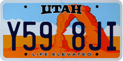 UT license plate Y598JI