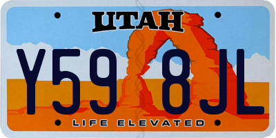 UT license plate Y598JL