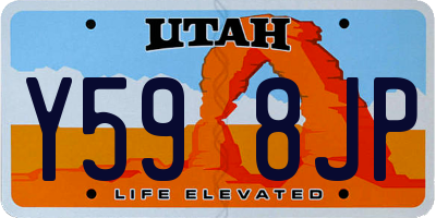 UT license plate Y598JP