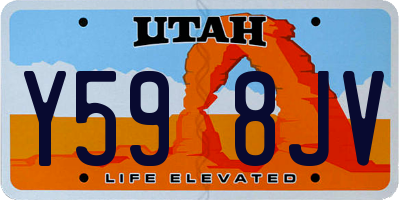UT license plate Y598JV