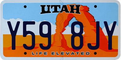 UT license plate Y598JY