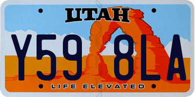 UT license plate Y598LA