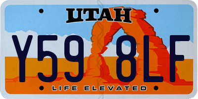 UT license plate Y598LF