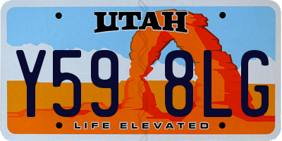UT license plate Y598LG