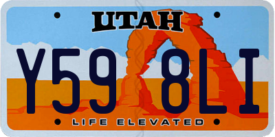 UT license plate Y598LI