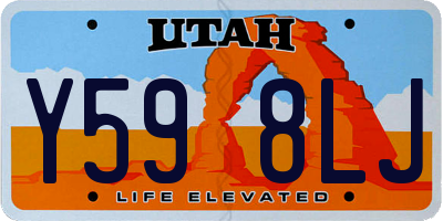 UT license plate Y598LJ