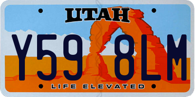 UT license plate Y598LM