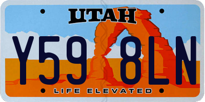 UT license plate Y598LN