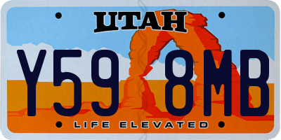 UT license plate Y598MB