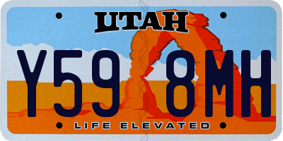 UT license plate Y598MH