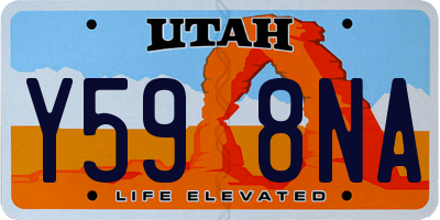 UT license plate Y598NA