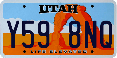UT license plate Y598NQ