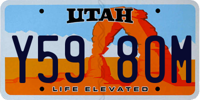 UT license plate Y598OM