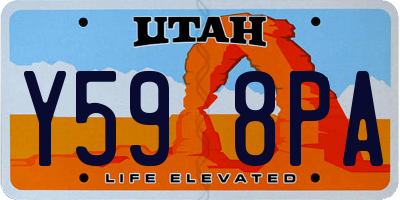 UT license plate Y598PA