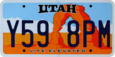 UT license plate Y598PM