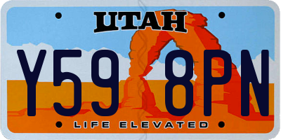 UT license plate Y598PN