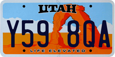 UT license plate Y598QA