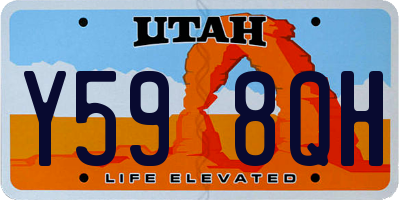 UT license plate Y598QH