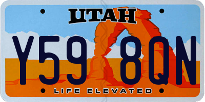 UT license plate Y598QN