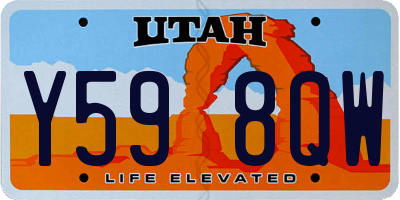 UT license plate Y598QW