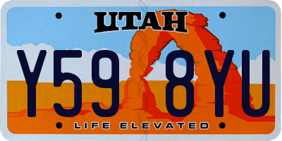 UT license plate Y598YU