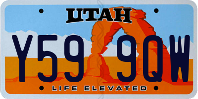 UT license plate Y599QW