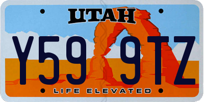 UT license plate Y599TZ