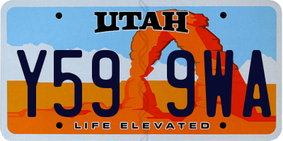 UT license plate Y599WA