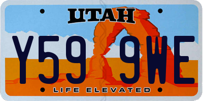 UT license plate Y599WE