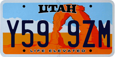 UT license plate Y599ZM