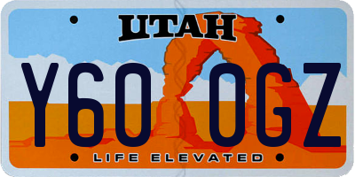 UT license plate Y600GZ
