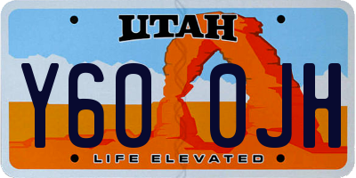 UT license plate Y600JH