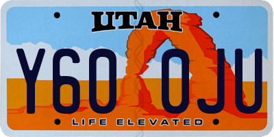 UT license plate Y600JU