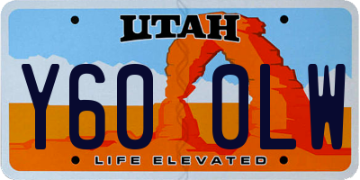 UT license plate Y600LW